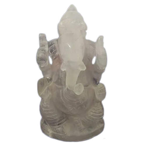 Easy To Clean White Crystal Ganesh Statue