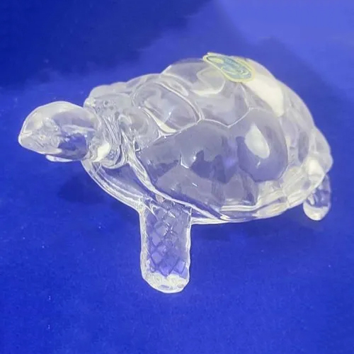 4 Inch Crystal Tortoise - High Quality Crystal, 4 Inches | Handcrafted Decorative Piece, Polished Finish, Symbol of Good Luck and Longevity