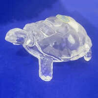 4 Inch Crystal Tortoise - High Quality Crystal, 4 Inches | Handcrafted Decorative Piece, Polished Finish, Symbol Of Good Luck And Longevity