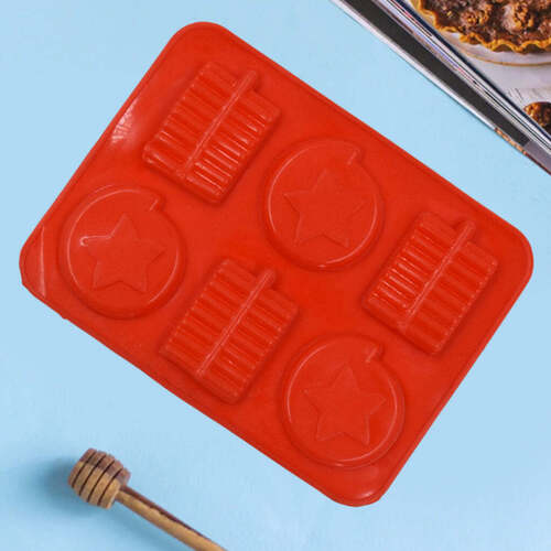 6cavity Chocolate Mould Tray Cake Baking Mold Flexible Silicon Ice Cupcake Making Tools (4882)