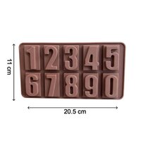 Silicone Number Shape Chocolate Mould for Birthday Cake Decoration (1Pc Only) (4735)