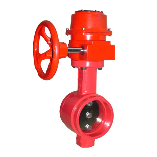 Grooved End Connection Rubber Disc Butterfly Valve for Water Fire Fighting