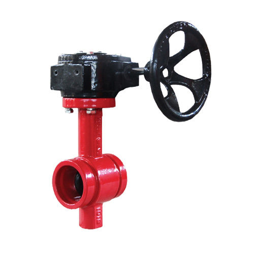 Grooved End Worm Gear Butterfly Valve For Marine