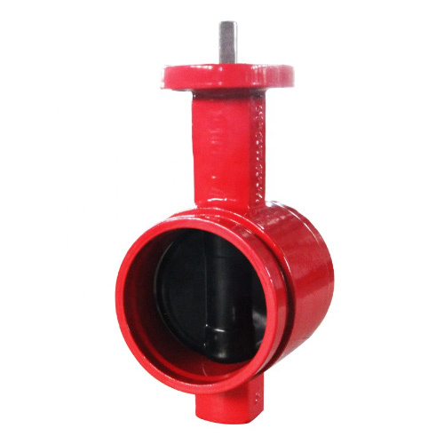 Hand Lever Gearbox Groove End Butterfly Valve with Input Output Signal