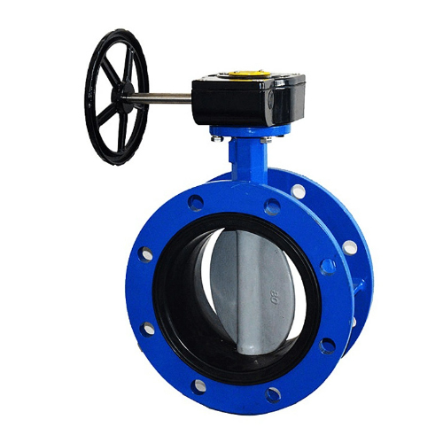 CF8m Ductile Lron Body Aluminum Bronze Disc Double Flange Butterfly Valve
