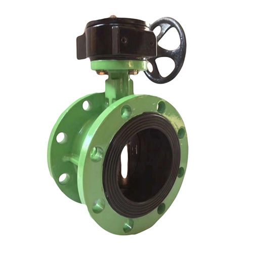 Rubber Seal Soft Seat Epdm Seat Ductile Iron Ggg50 Double Flange Butterfly Valve