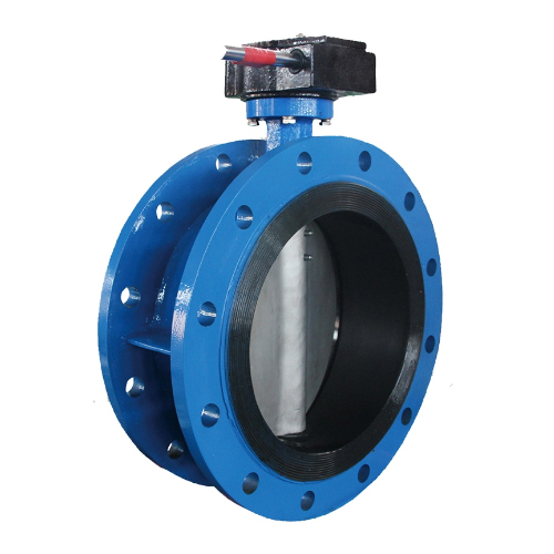 Cast Iron Soft Seal EPDM PTFE Double Flange Butterfly Valve