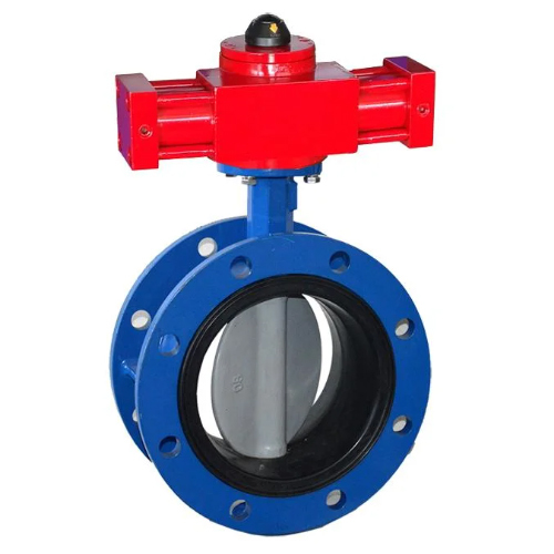Double Flange Electric Actuator Motorized EPDM Seat Butterfly Valve