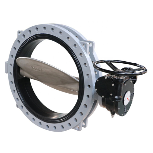 BS En593 Electric Operated Resilient Seated Double Flanged Eccentric Butterfly Valve