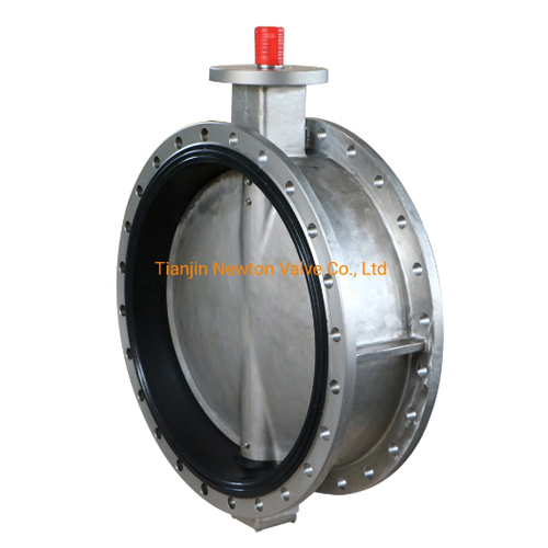 Stainless Steel Disc EPDM NBR Seat Double Flange Butterfly Valve