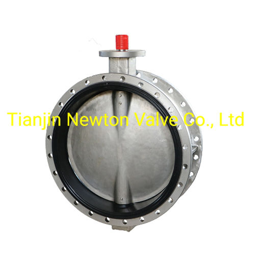 Double150lb Flange Type Stainless Steel PTFE Seated Butterfly Valve with Worm Gear