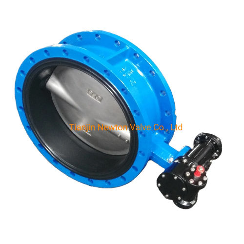 Handle Operation Concentric Double Flange Butterfly Valve