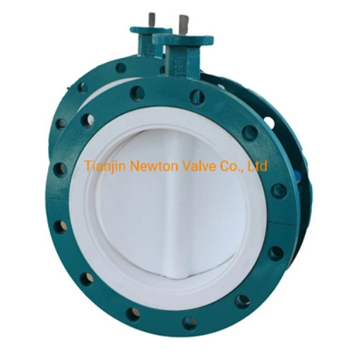 Soft Seal Durable Pn10 Pn16 U Type Section Double Flange Butterfly Valve