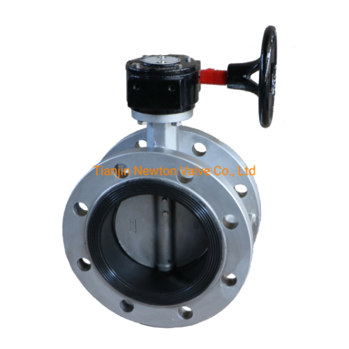 Cast Iron Center Line Flanged Soft Seal Butterfly Valve