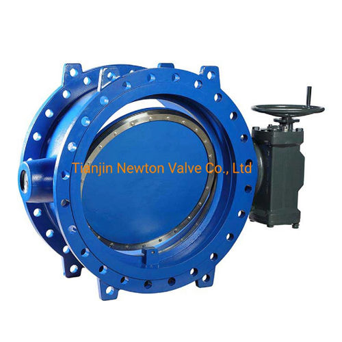 DIN3302 Epoxy Coated Ductile Iron Pneumatic Double Eccentric Type Electric Actuator Flange Butterfly Valve