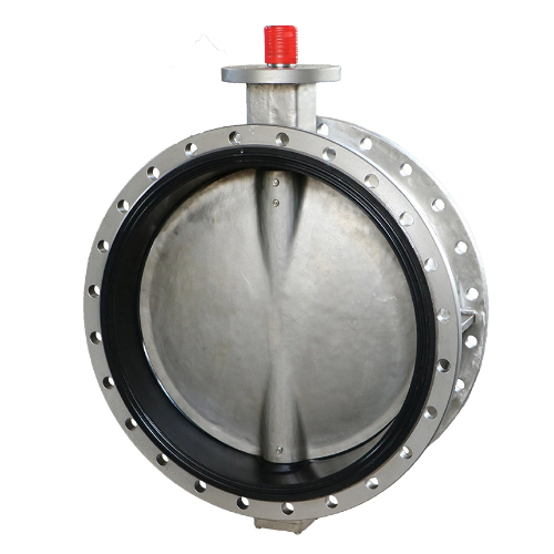 A395 Ductile Iron Double Flanged U Pattern Pinless Butterfly Valve