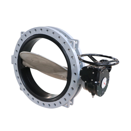 U Section Double Flange Low Pressure Butterfly Valve