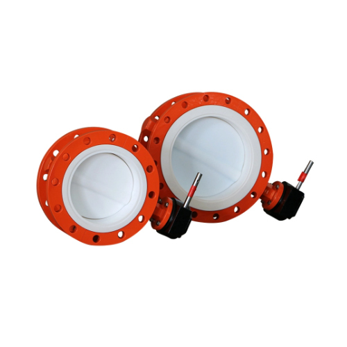 Double Flanged U Type Butterfly Valve with Full EPDM Rubber Lined