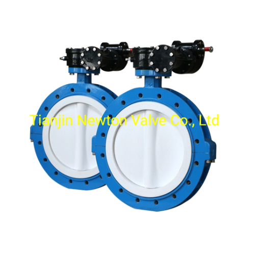 PTFE EPDM Seat Gearbox Operate Large Size Flange End Double Flange Butterfly Valve