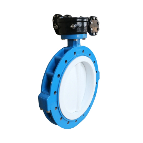 Fully Rubber Lining Double Flange U Butterfly Valve