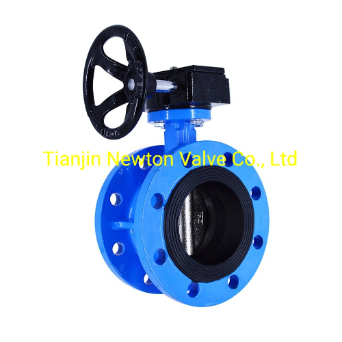 Ductile Cast Iron Di Hand Operated Double Flanged Butterfly Valve