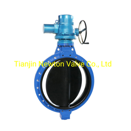 Lever and Gear Box Operator Soft Seat Double Flange Type Concentric Butterfly Valve