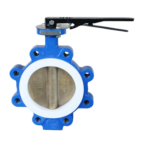 PTFE Sealing Ring 150lb JIS10K Handle Lug Butterfly Valve with Hand Lever