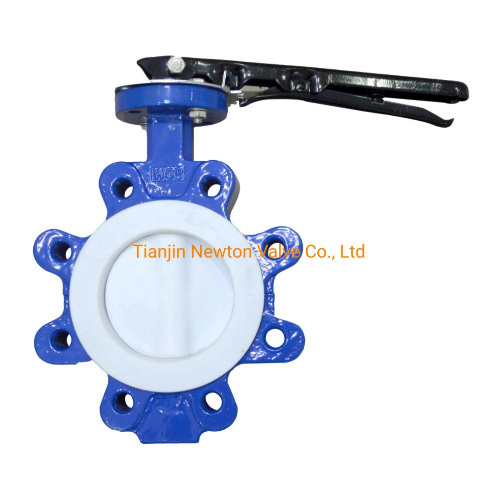 Resilient Seated White Silicone Rubebr Liner Lug Type Butterfly Valve
