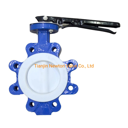 One Shaft Stem Rubber Coating Lug Type Butterfly Valve