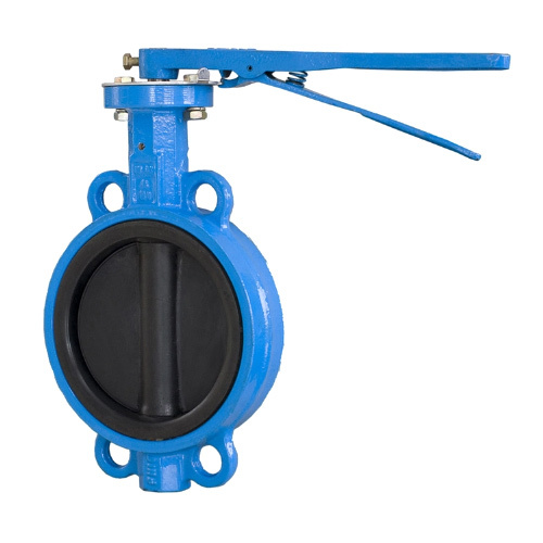 Pn25 Low-Pressure Middle Lined NBR Seat Handlever Wafer Type Marine Butterfly Valve with Pin