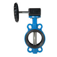 Rechangeable Rubber Liner Maribe Wafer Butterfly Valve With Turbine Type