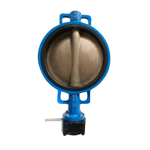 ISO5752 Concentric Lined Wafer Butterfly Valve Through Shaft Without Pin