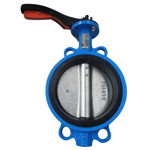 ISO5752 Concentric Lined Wafer Butterfly Valve Four Holes with Tongue and Groove Seat