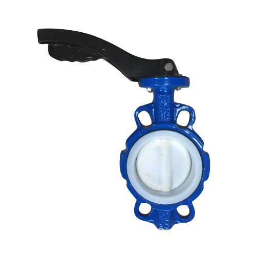 Resilient Seated Middle Line Wafer Type PTFE Coated Butterfly Valve