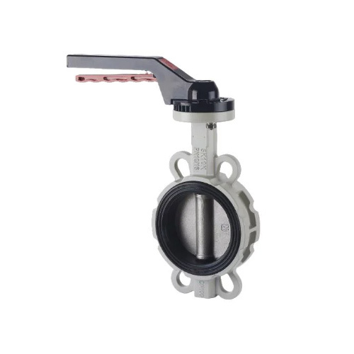 4 Inch Ductile Iron Wcb Rubber Lining Wafer Butterfly Valve