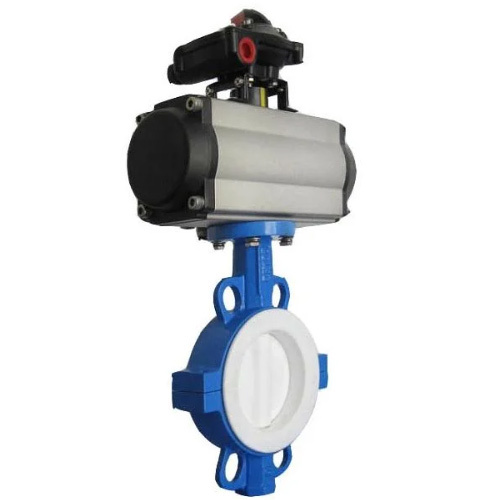 Pneumatic Electric Actuator Solenoid API Standard Wafer Butterfly Control Valve