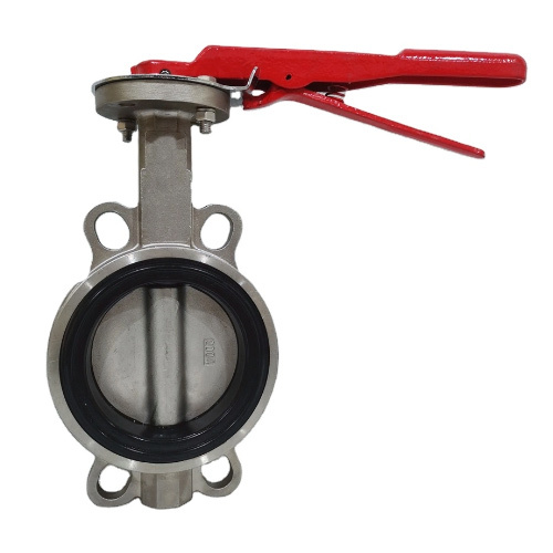 SS304 Concentric Rubber Liner Wafer Style Control Butterfly Valve
