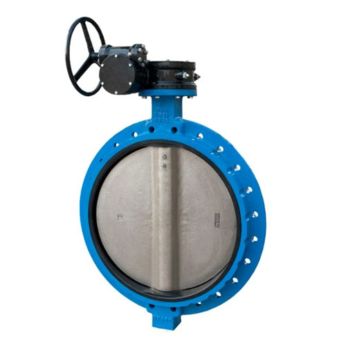 API609 Center Sealing Single Flanged Wafer Type Butterfly Valve with Gearbox Operator