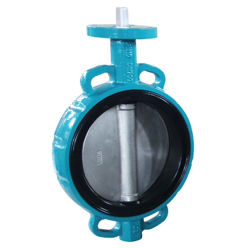 Ductile Iron Wafer Type Industrial Butterfly Control Valve with Replaceable Rubber Liner