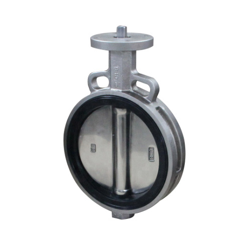 Gear Box Lever Operated Wafer Butterfly Valve with Stainless Steel Body and Disc