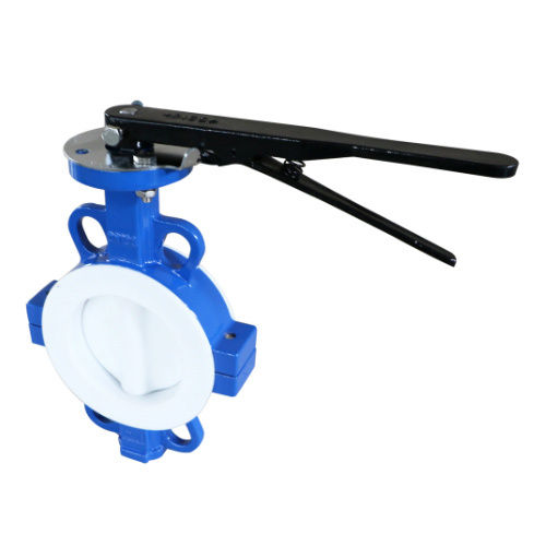 Ductile Iron Hand Lever Control Valve Wafer Butterfly Valve With Lockable Device