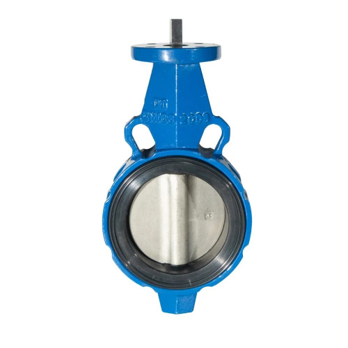 Bare Shaft Wafer Butterfly Valve Flow Control Valve with Rubber Lining Disc