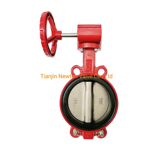 Wafer Type Lined Cast Iron 1 Piece Water Oil Gas Low Temperature Butterfly Valve