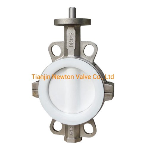 Full Rubber Coating Center Line Resilient Seated Wcb Carbon Steel Butterfly Valve for Marine Use