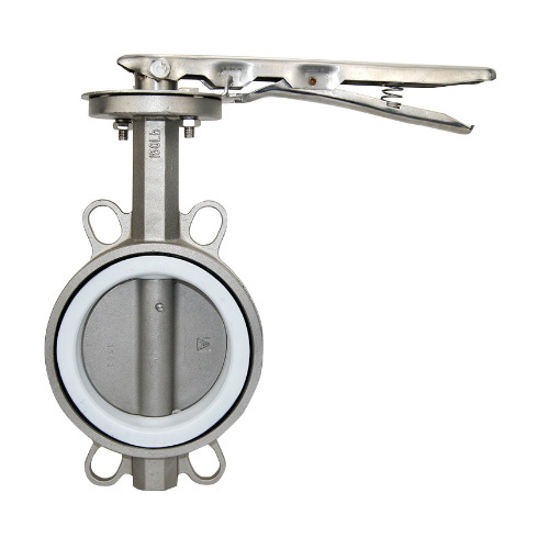 316L Resilient Loose Liner Soft Seat Wafer Butterfly Valve