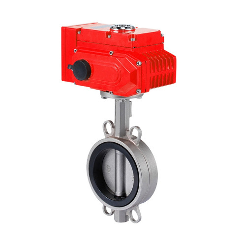 Universal Flange Connection Wafer Butterfly Valve with Double Acting Single Acting Pneumatic Actuator