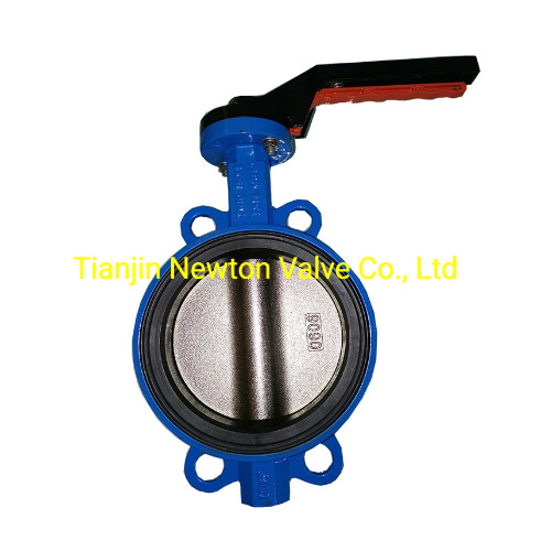 CF8 Stainless Steel CF8m Disc Wafer Type Butterfly Valve with Aluminum Lever