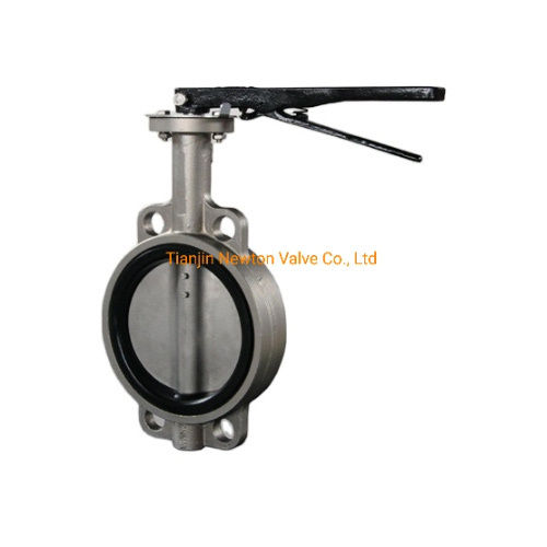 Resilient Seat Wafer Butterfly Valve with Worm Gear or Hand Lever