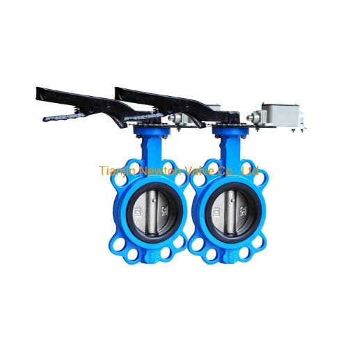 Cast Iron Handle Resilient Seat Wafer Type Butterfly Valve