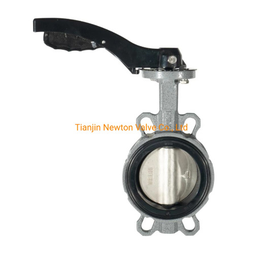 PTFE Seat Handle Manual Operated Industrial Grade Soft Seal Stainless Steel Wafer Butterfly Valve